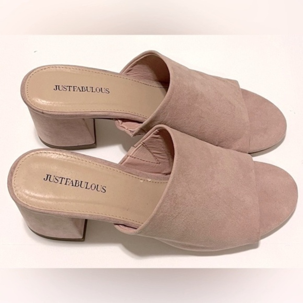 JUSTFAB- Women’s Lorica Heeled Mule- Size 8